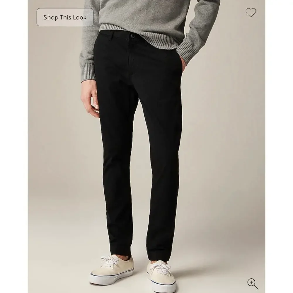 J. Crew 250 skinny-fit pant in stretch chino Black NWT size 31/32